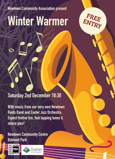 winter warmer poster violin